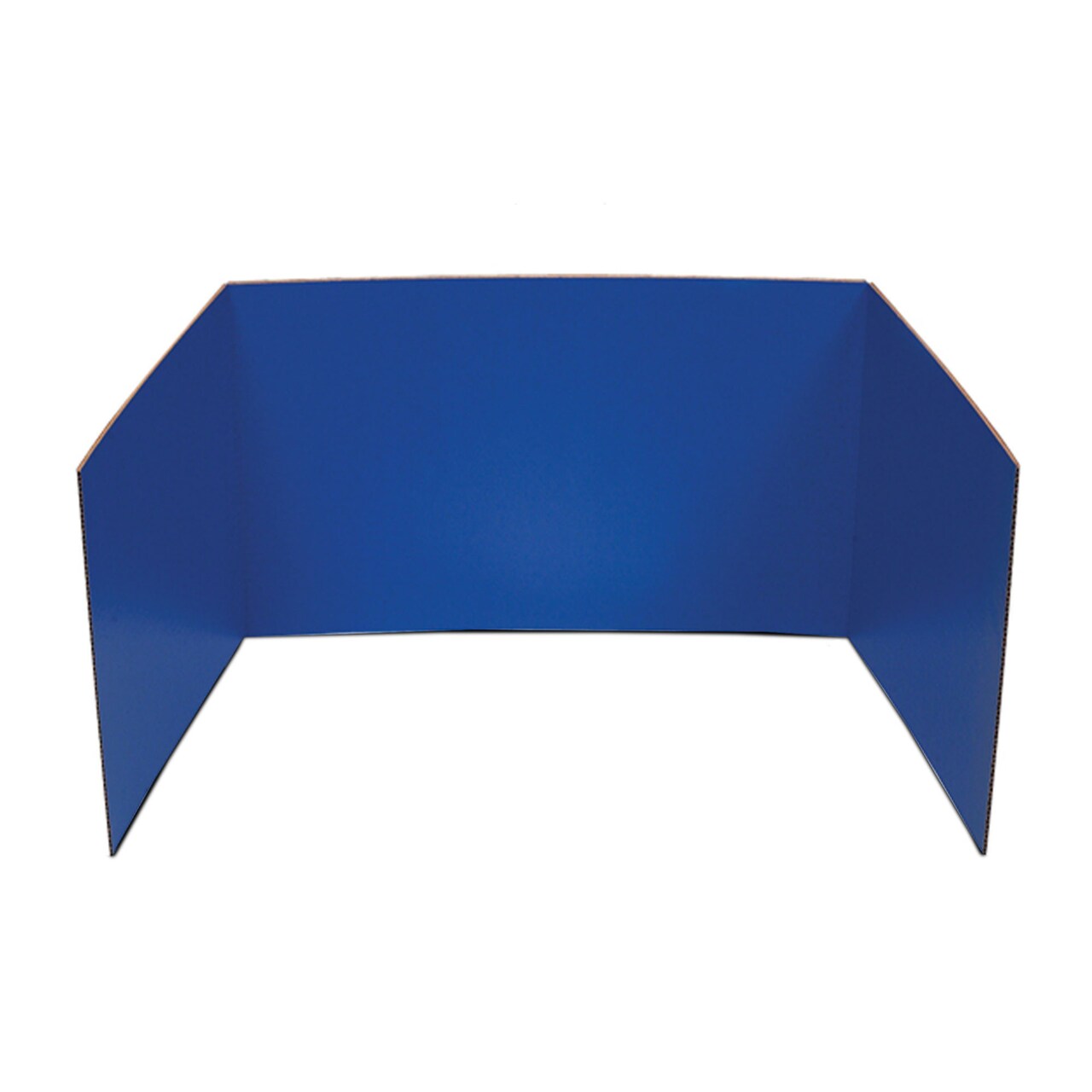 Flipside Products School Classroom Desk Divider Corrugated Paper 12X48 Blue Corrugated Study Carrel - Pack of 24